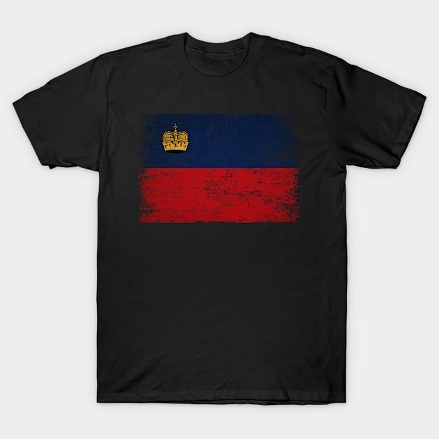 Liechtenstein Flag Women Men Children Liechtenstein Vintage T-Shirt by Henry jonh